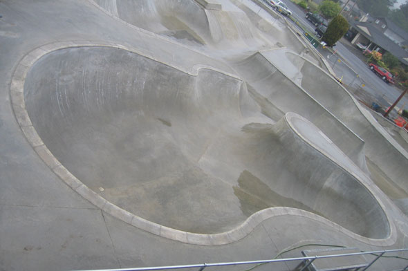 Concrete Skatepark Bowls And Street